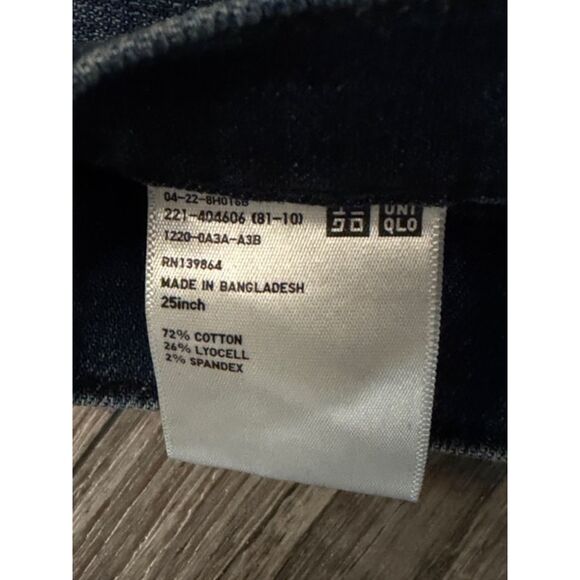 Rare Item Uniqlo Women’s Jeans Blue Denim Straight/Skinny Fit Size 3 (26-27) - Picture 8 of 8